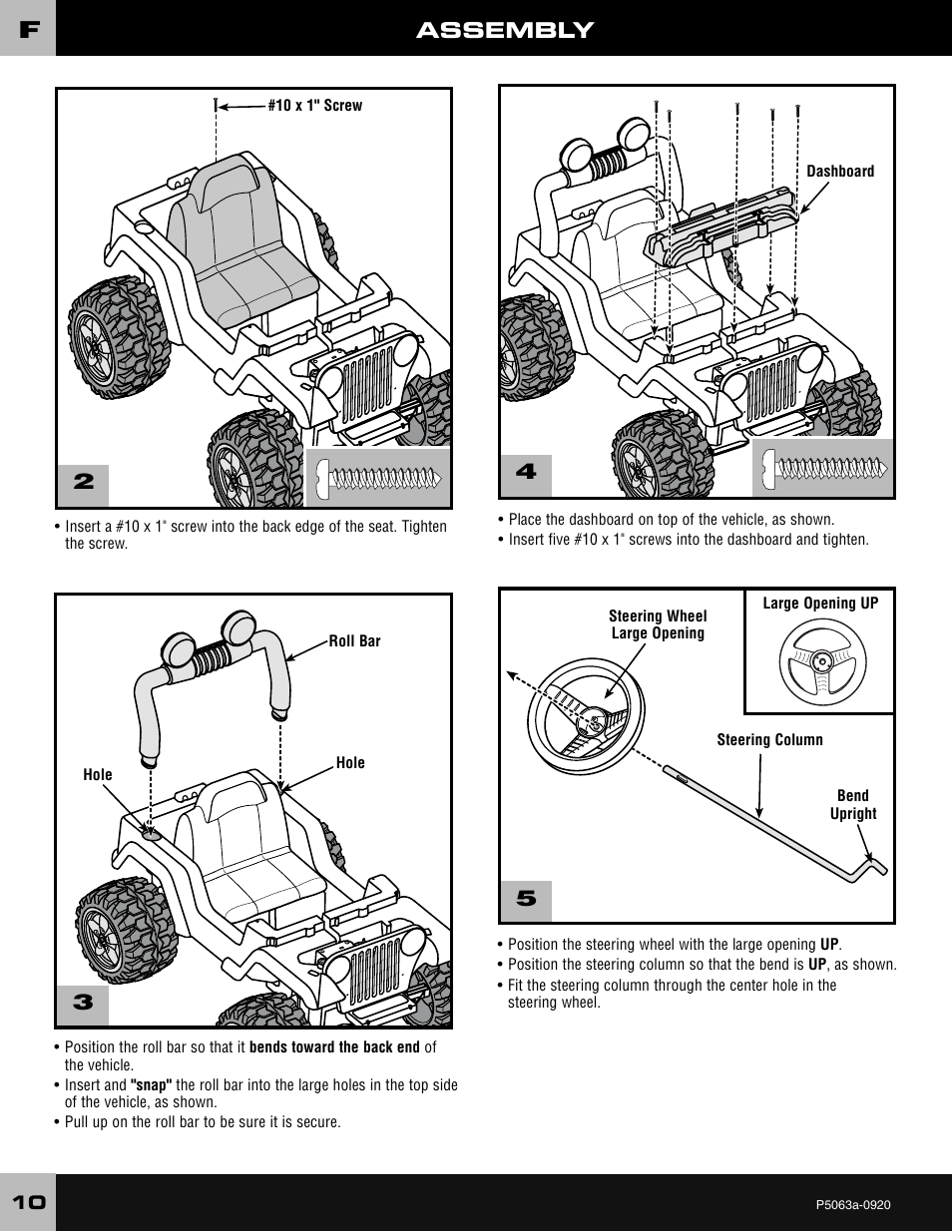 Assembly | Wrangler JEEP P5063 User Manual | Page 10 / 24