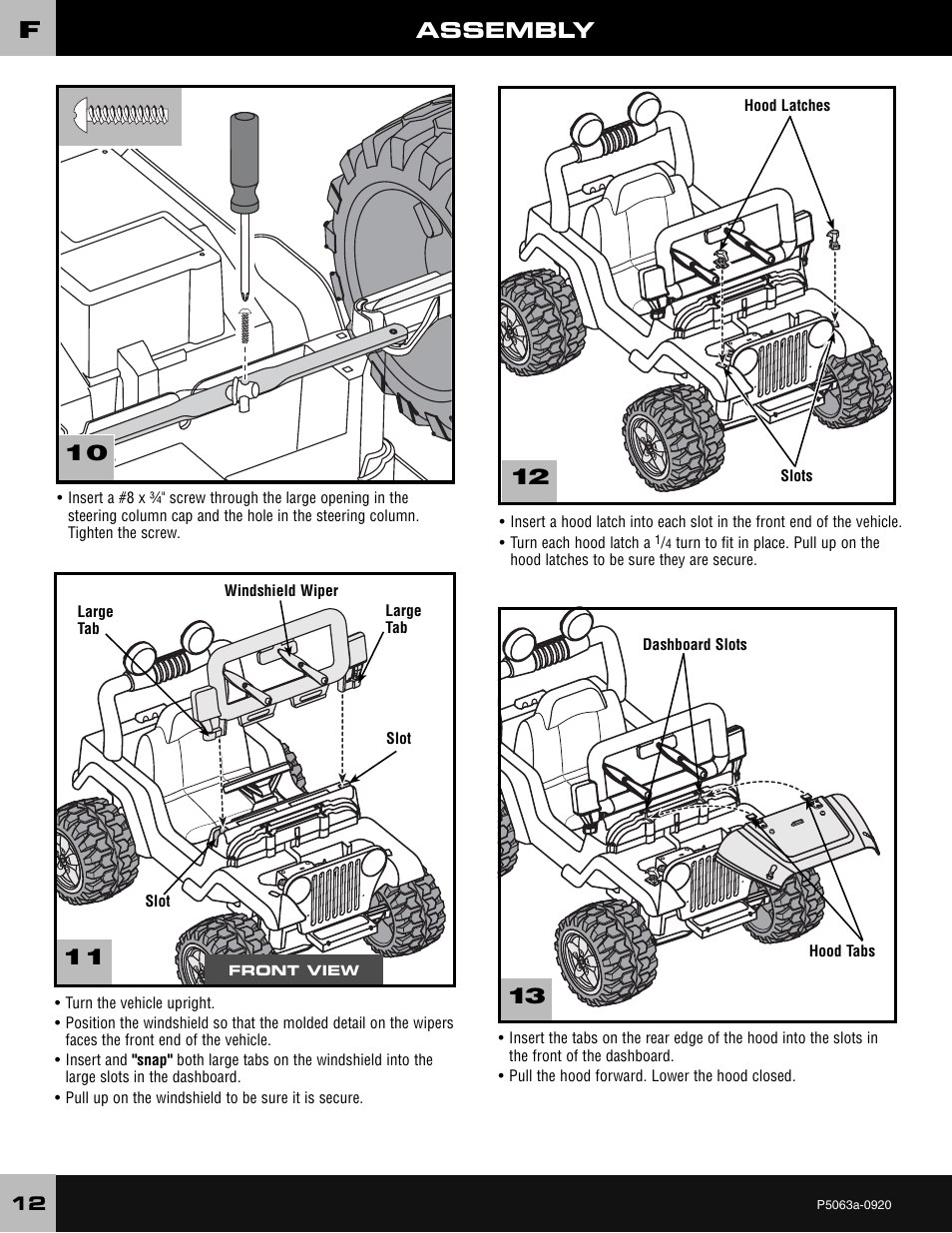 Assembly | Wrangler JEEP P5063 User Manual | Page 12 / 24