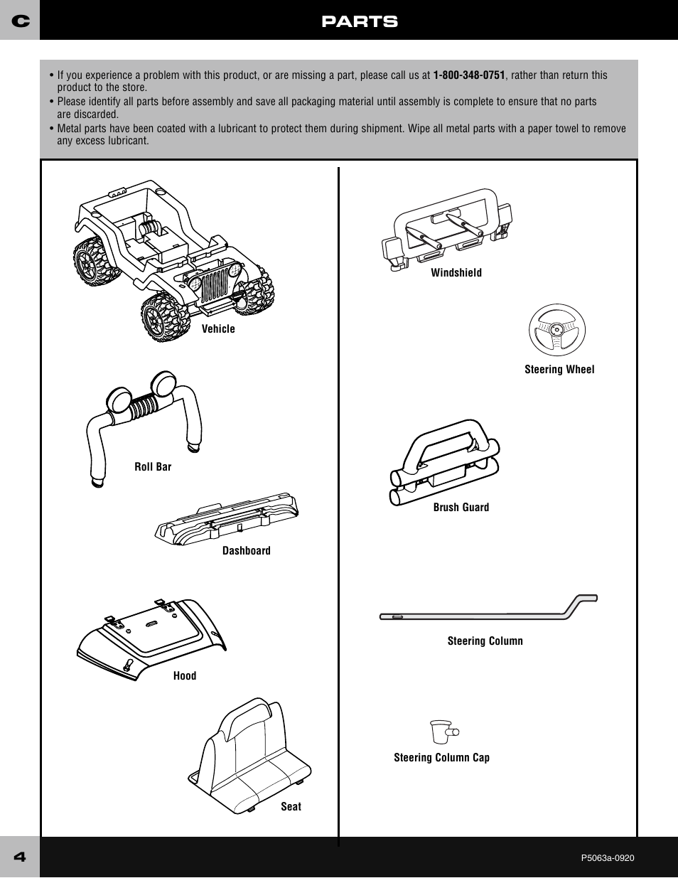 Parts | Wrangler JEEP P5063 User Manual | Page 4 / 24