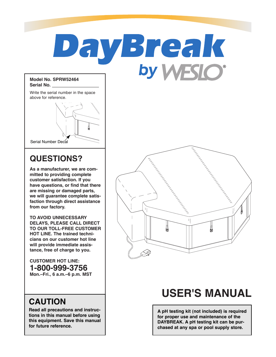 Weslo Daybreak SPRW52464 User Manual | 20 pages