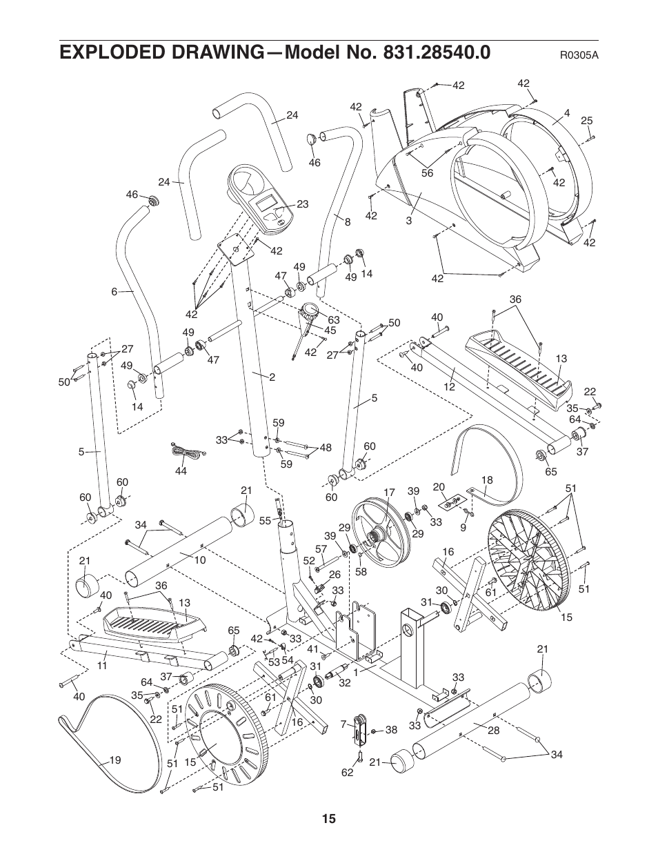 Weslo MOMENTUM 730 ELLIPTICAL EXERCISER 831.28540.0 User Manual | Page 15 / 16