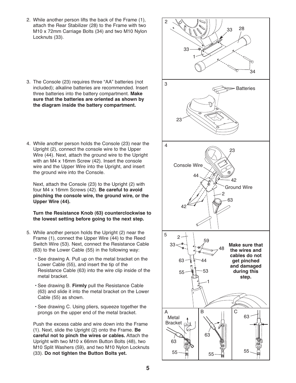 Weslo MOMENTUM 730 ELLIPTICAL EXERCISER 831.28540.0 User Manual | Page 5 / 16