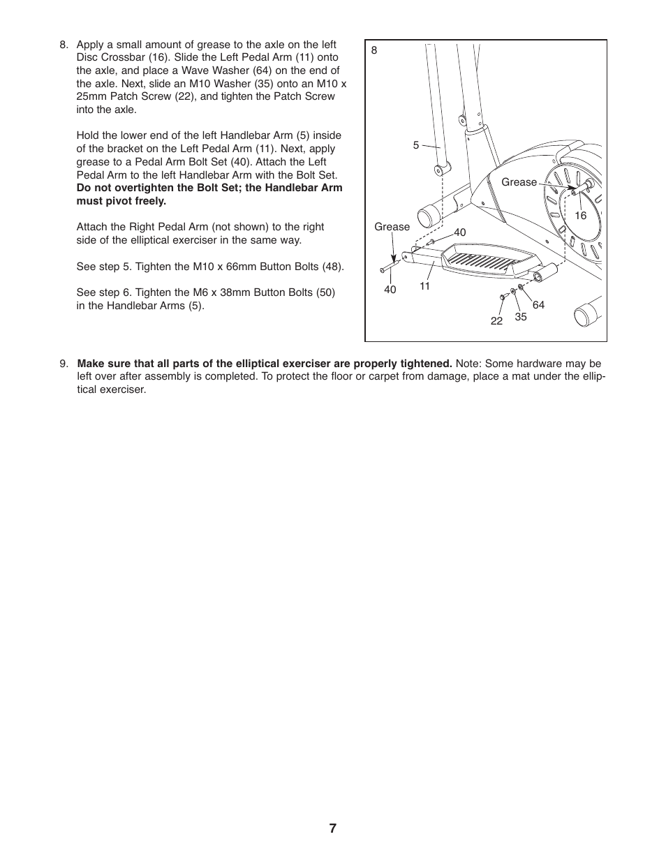 Weslo MOMENTUM 730 ELLIPTICAL EXERCISER 831.28540.0 User Manual | Page 7 / 16