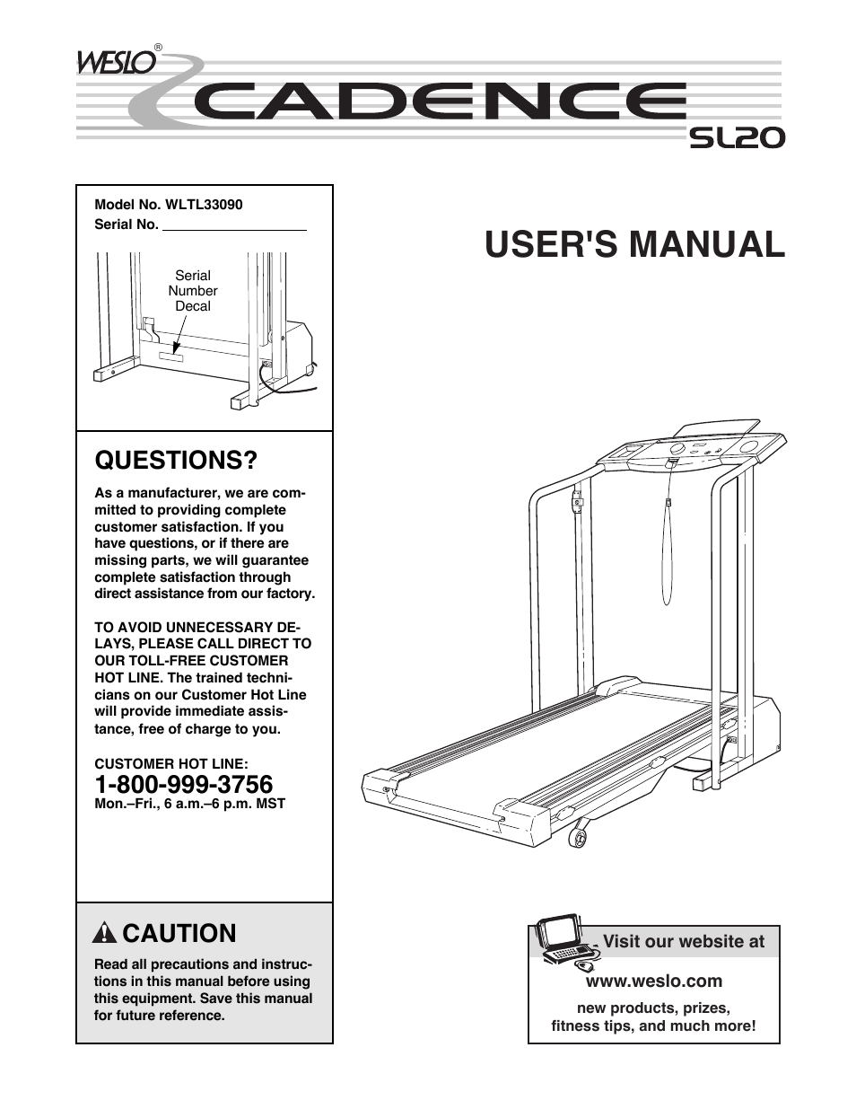 Weslo WLTL33090 User Manual | 18 pages