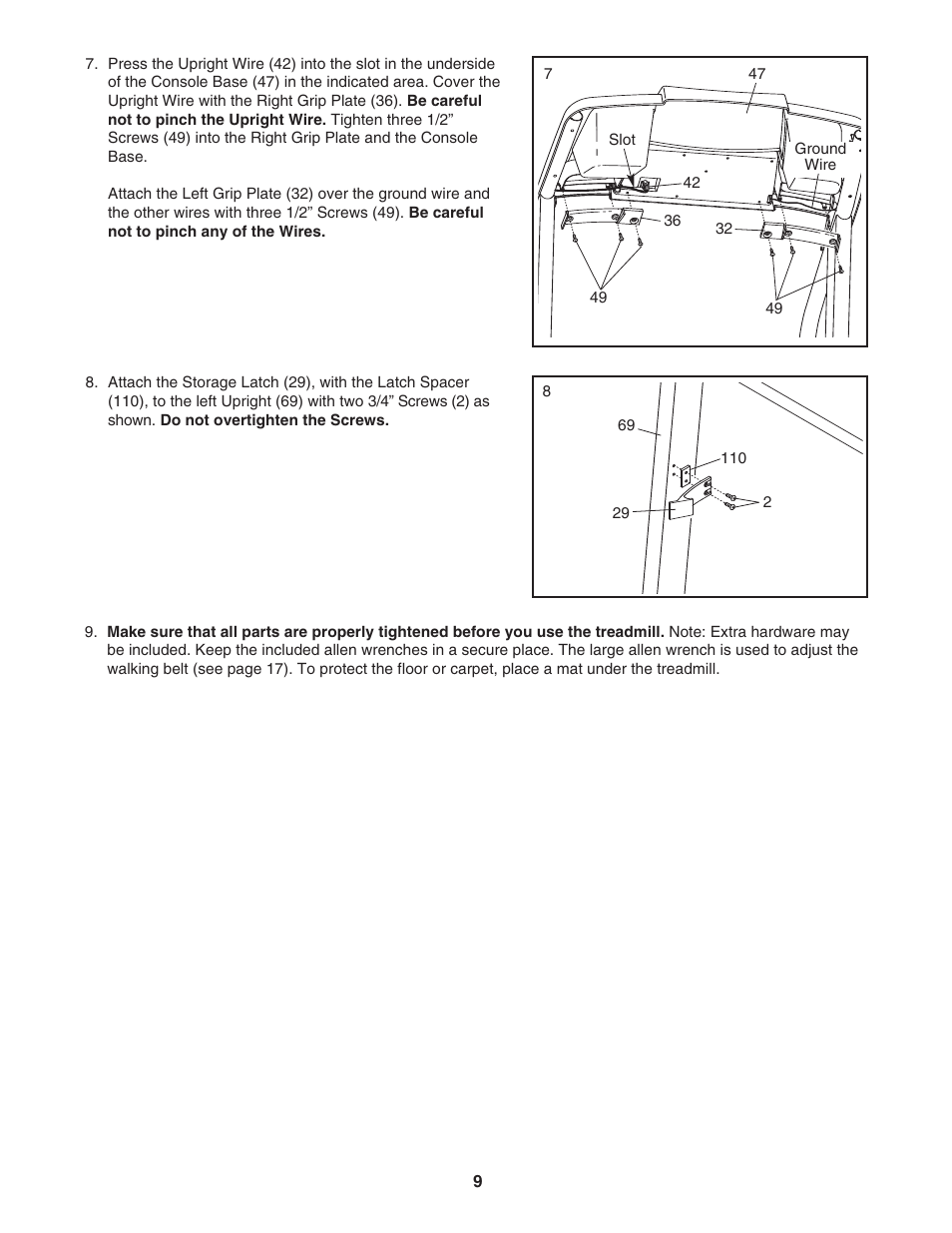 Weslo WLTL45312 User Manual | Page 9 / 23