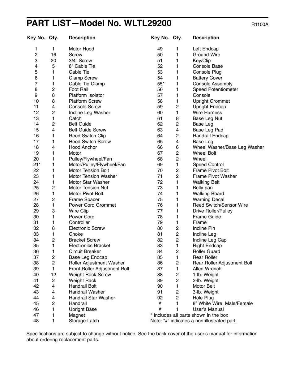 Weslo WLTL29200 User Manual | Page 16 / 18
