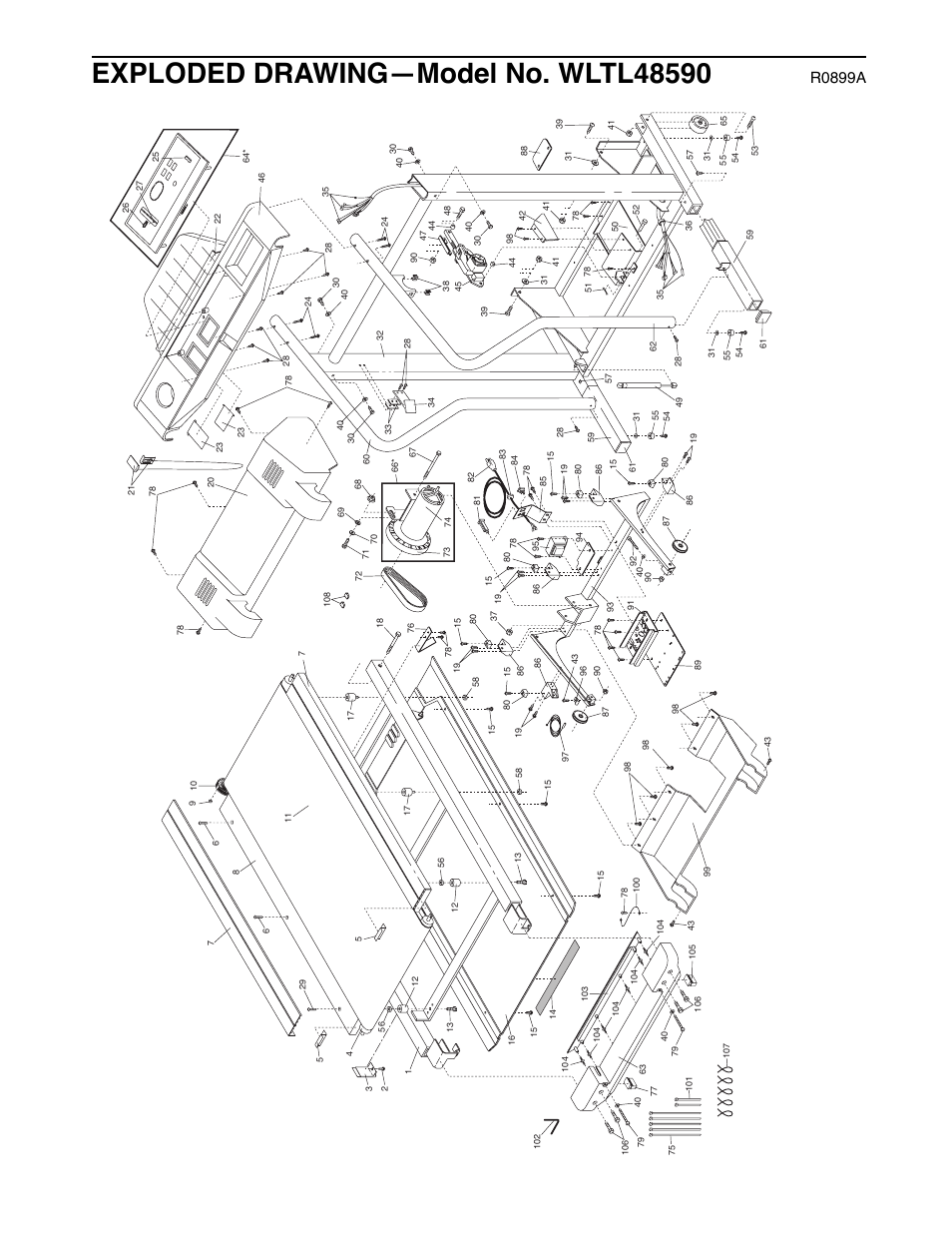 R0899a | Weslo WLTL48590 User Manual | Page 17 / 18