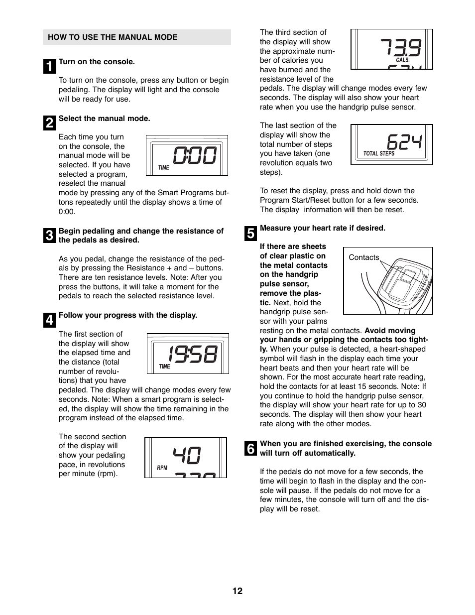 Weslo Momentum 220X WLEL2006.0 User Manual | Page 12 / 20