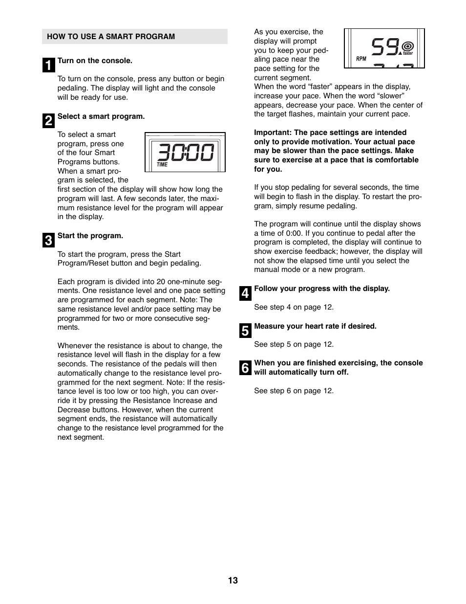 Weslo Momentum 220X WLEL2006.0 User Manual | Page 13 / 20