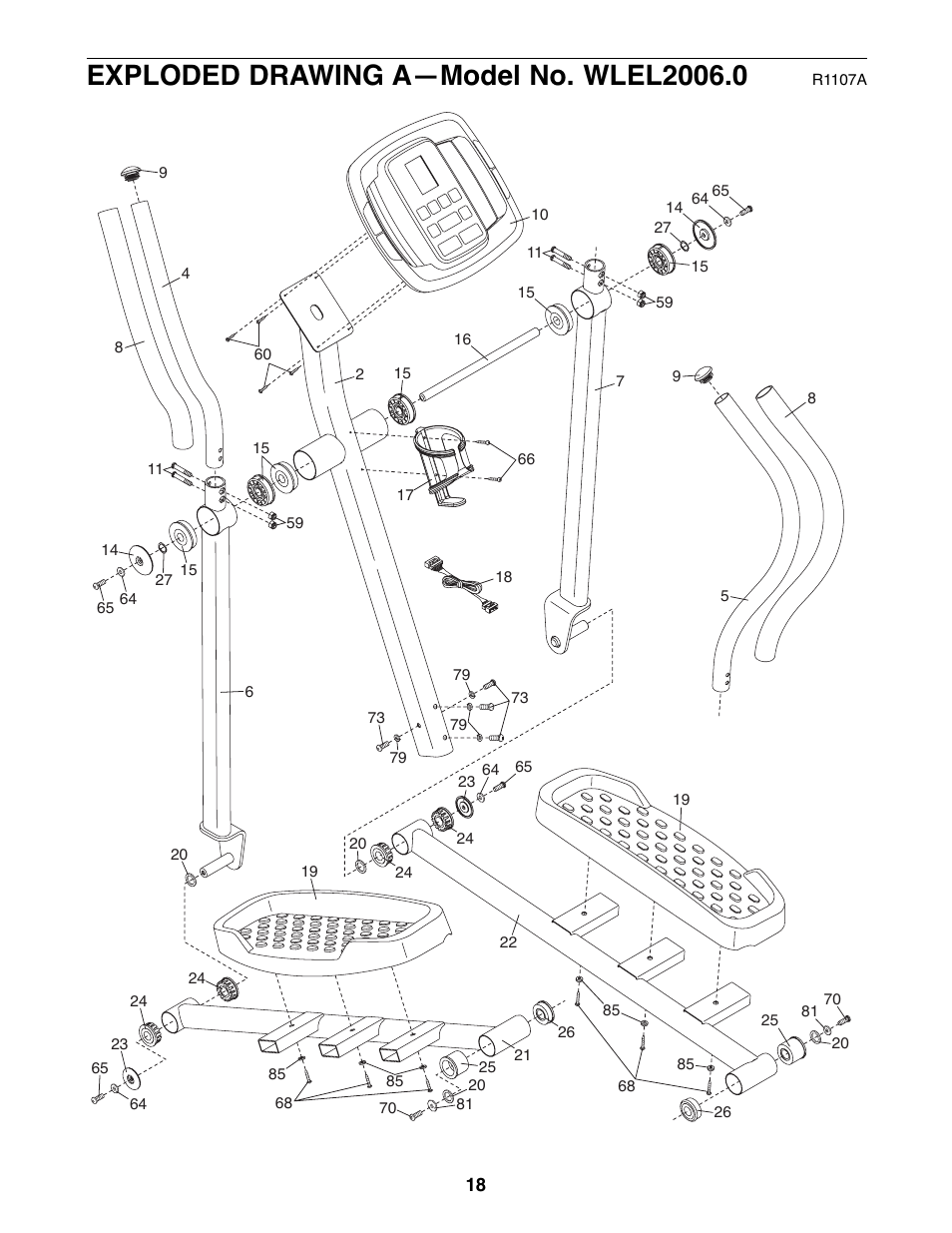 Weslo Momentum 220X WLEL2006.0 User Manual | Page 18 / 20