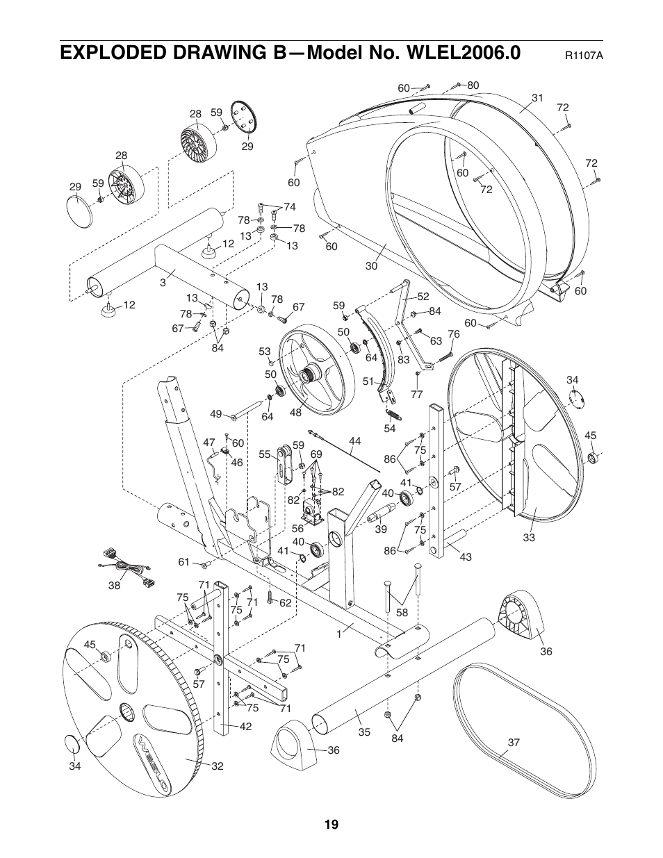 Weslo Momentum 220X WLEL2006.0 User Manual | Page 19 / 20