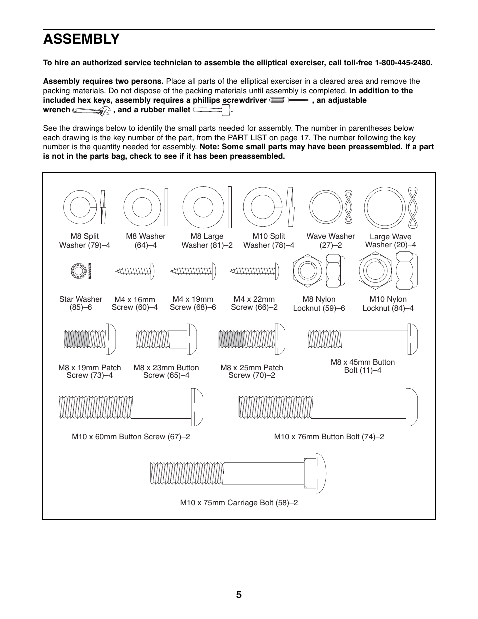 Assembly | Weslo Momentum 220X WLEL2006.0 User Manual | Page 5 / 20