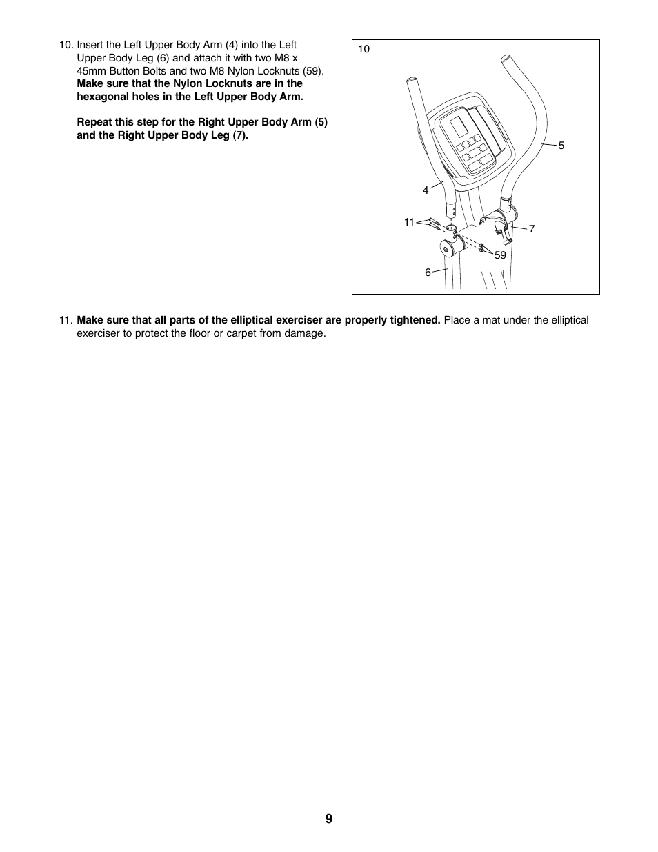 Weslo Momentum 220X WLEL2006.0 User Manual | Page 9 / 20