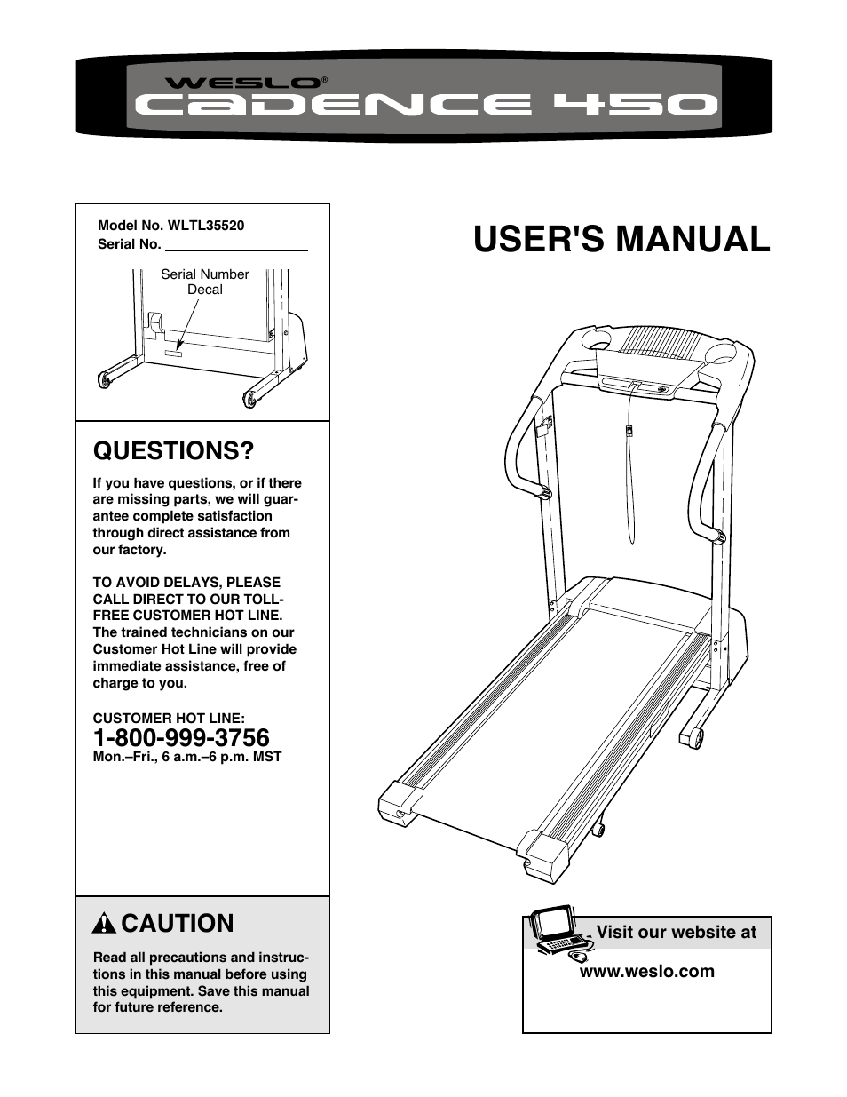 Weslo WLTL35520 User Manual | 19 pages