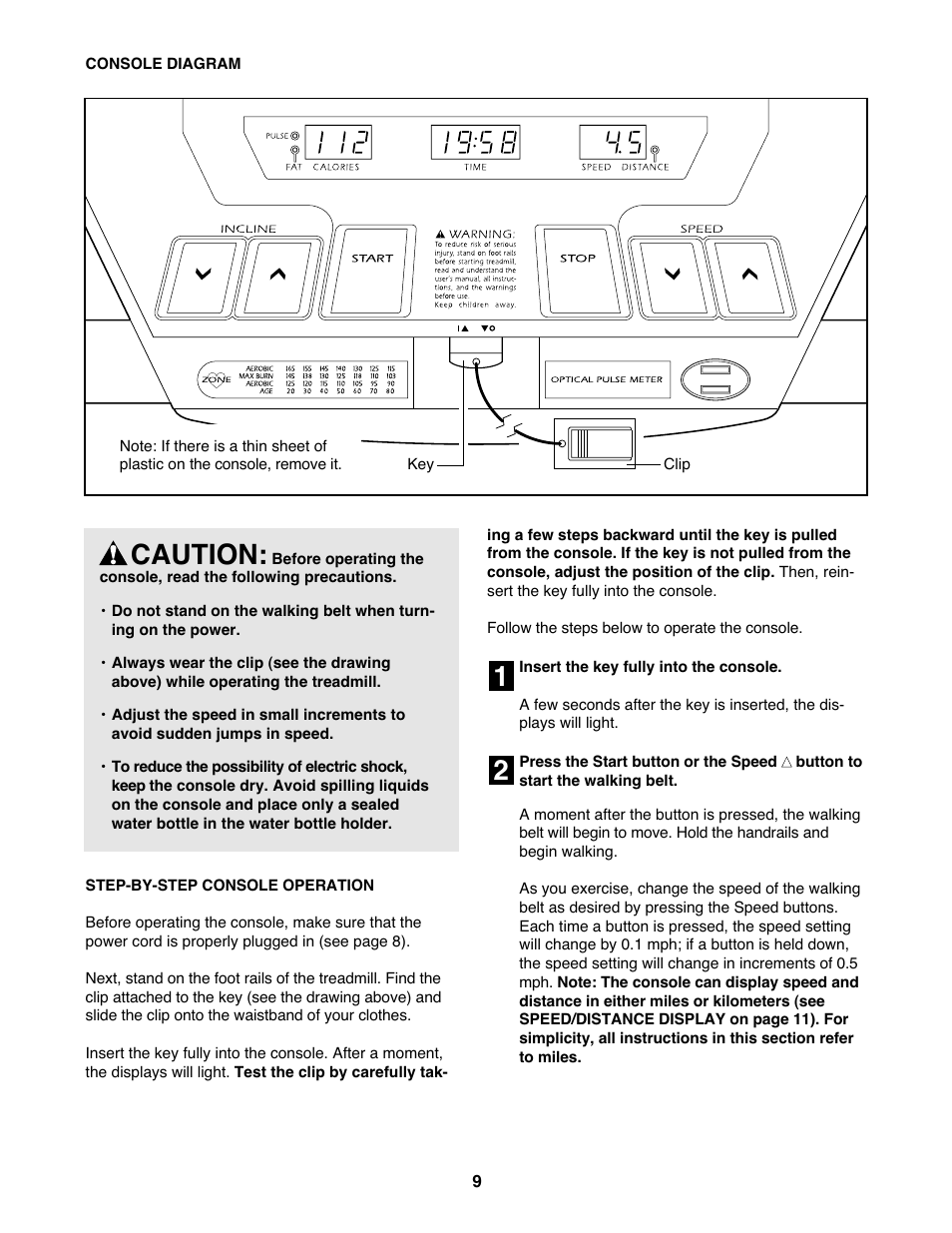 21 caution | Weslo WLTL35520 User Manual | Page 9 / 19