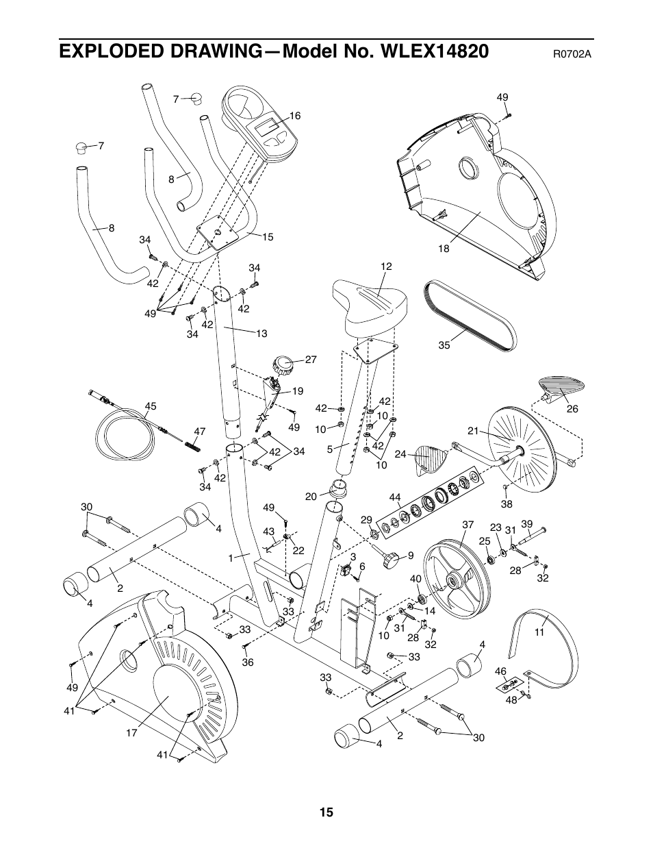 Weslo WLEX14820 User Manual | Page 15 / 16