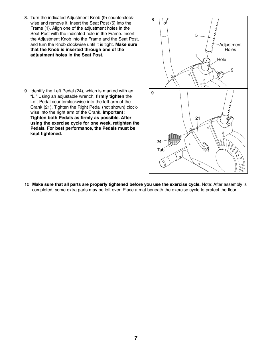 Weslo WLEX14820 User Manual | Page 7 / 16