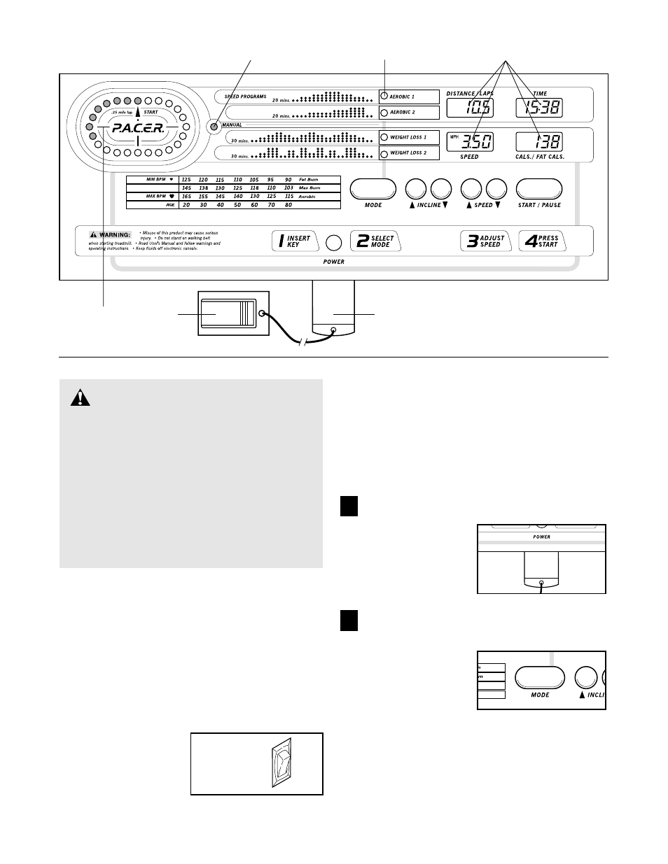 Caution | Weslo 831.297100 User Manual | Page 8 / 18