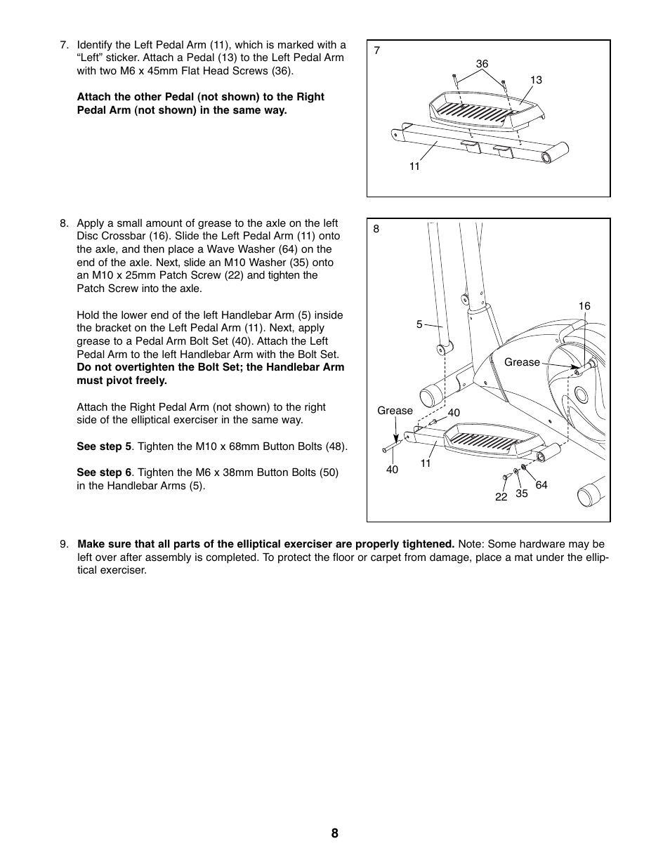 Weslo WLEL71807.0 User Manual | Page 8 / 16