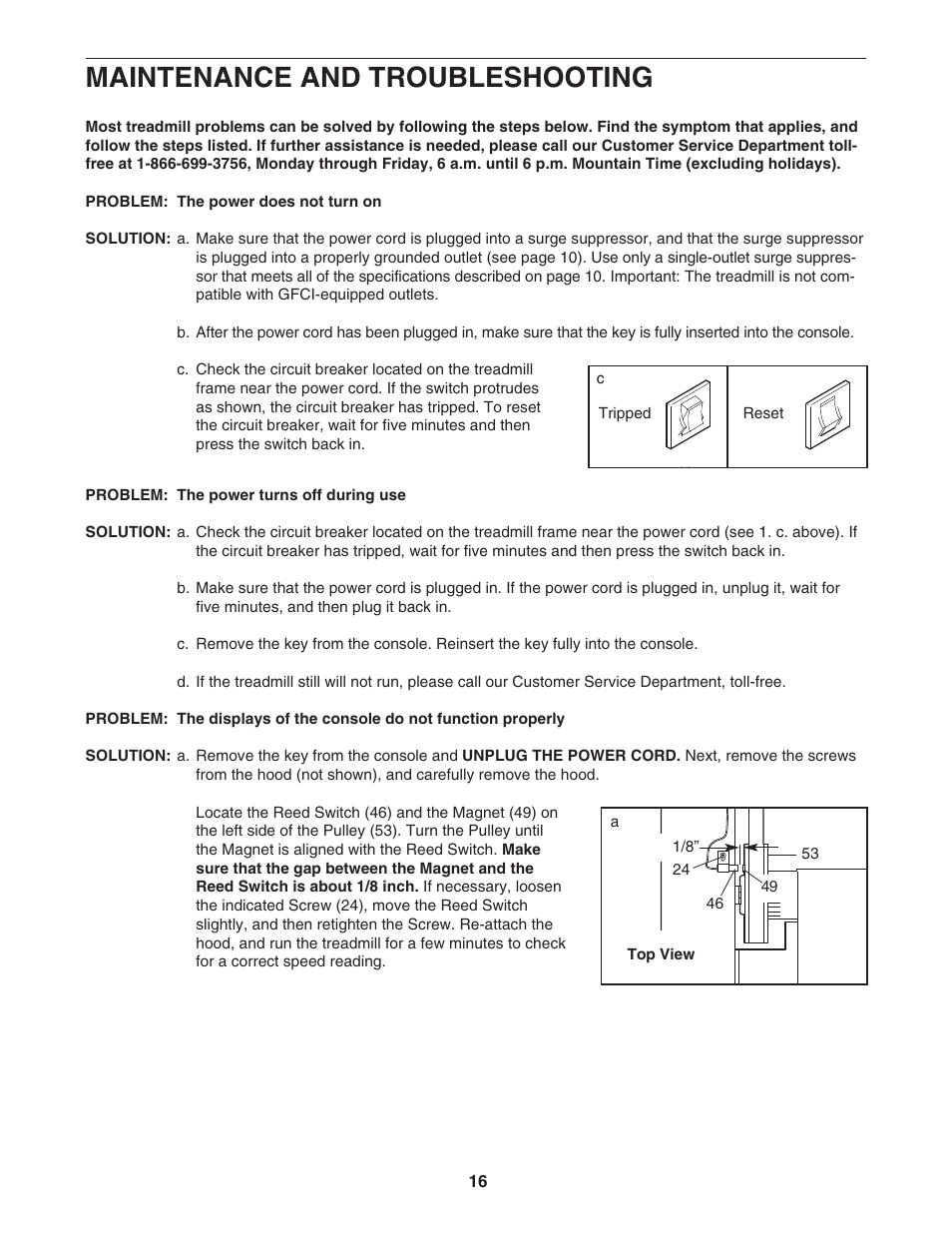 Maintenance and troubleshooting | Weslo WLTL223040 User Manual | Page 16 / 22