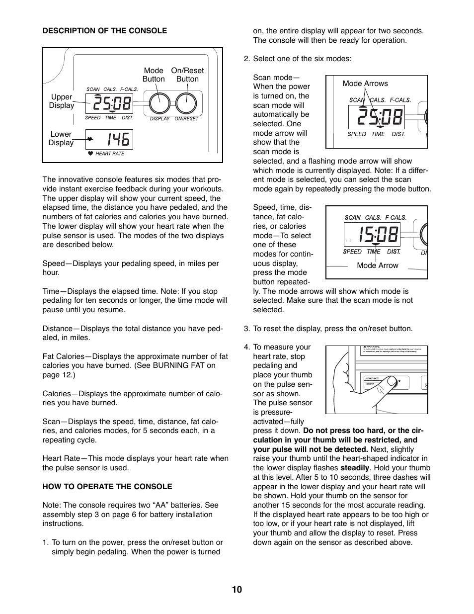 Weslo WLEX14000 User Manual | Page 10 / 16