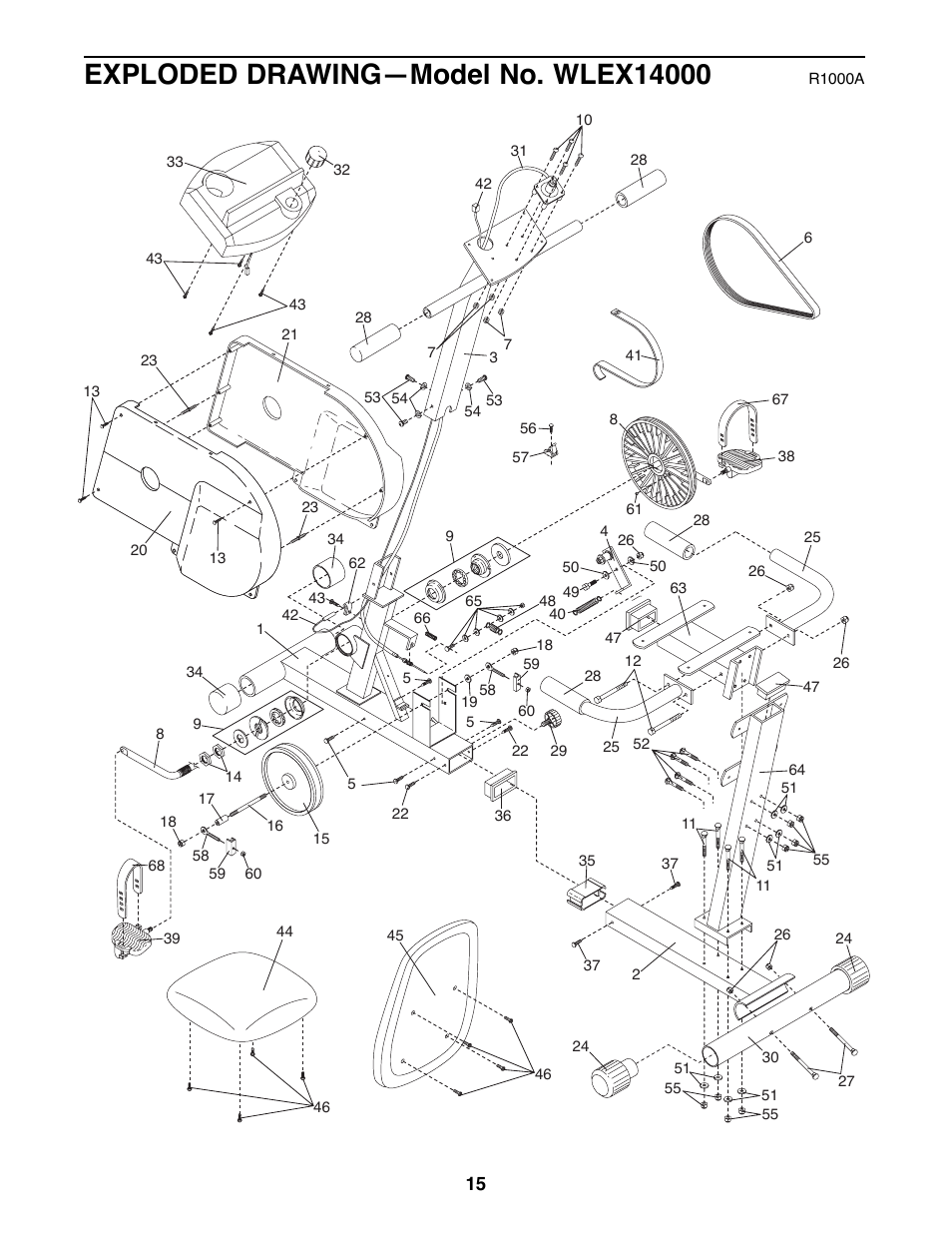 Weslo WLEX14000 User Manual | Page 15 / 16