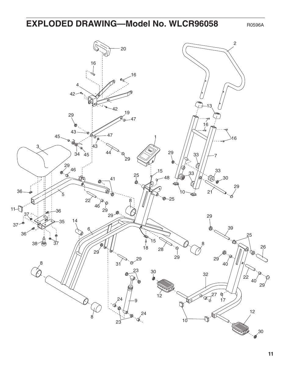 Weslo WLCR96058 User Manual | Page 11 / 12