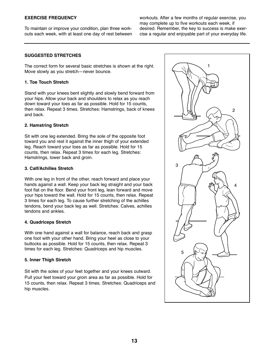 Weslo 831.283160 User Manual | Page 13 / 16