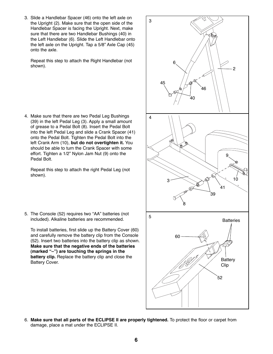 Weslo WLEL45070 User Manual | Page 6 / 16