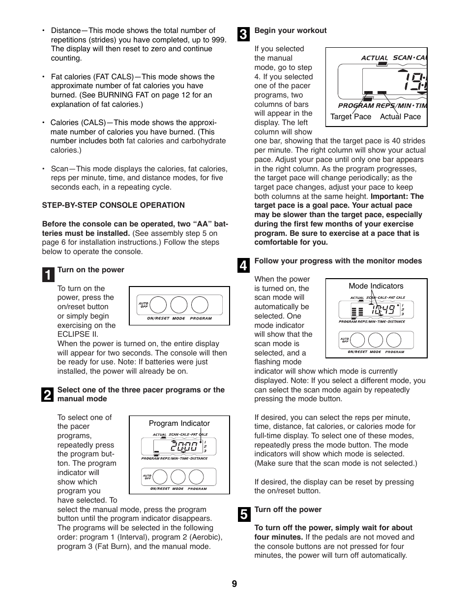 Weslo WLEL45070 User Manual | Page 9 / 16