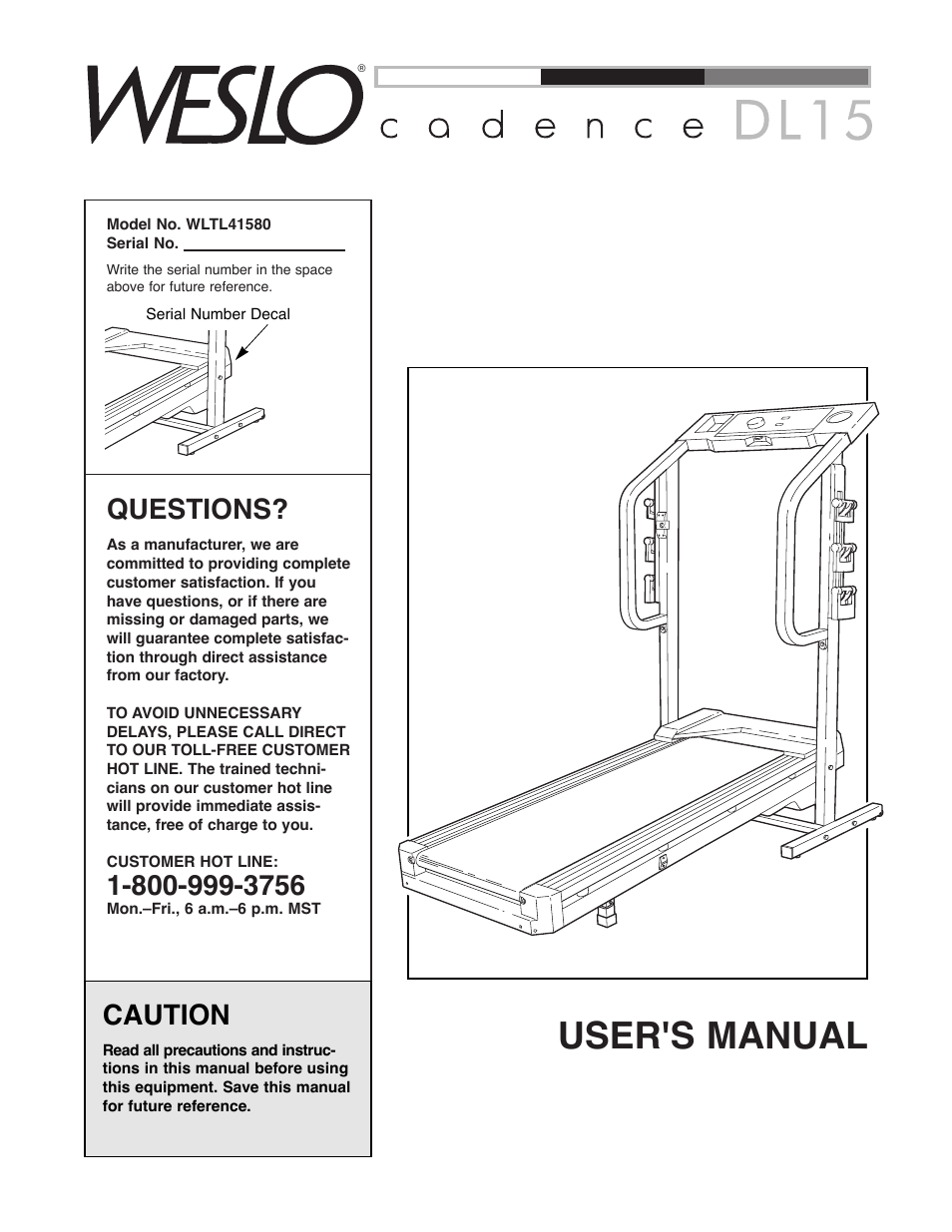 Weslo WLTL41580 User Manual | 18 pages
