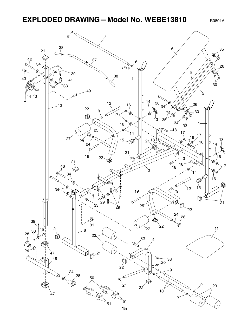 Weslo WEBE13810 User Manual | Page 15 / 16