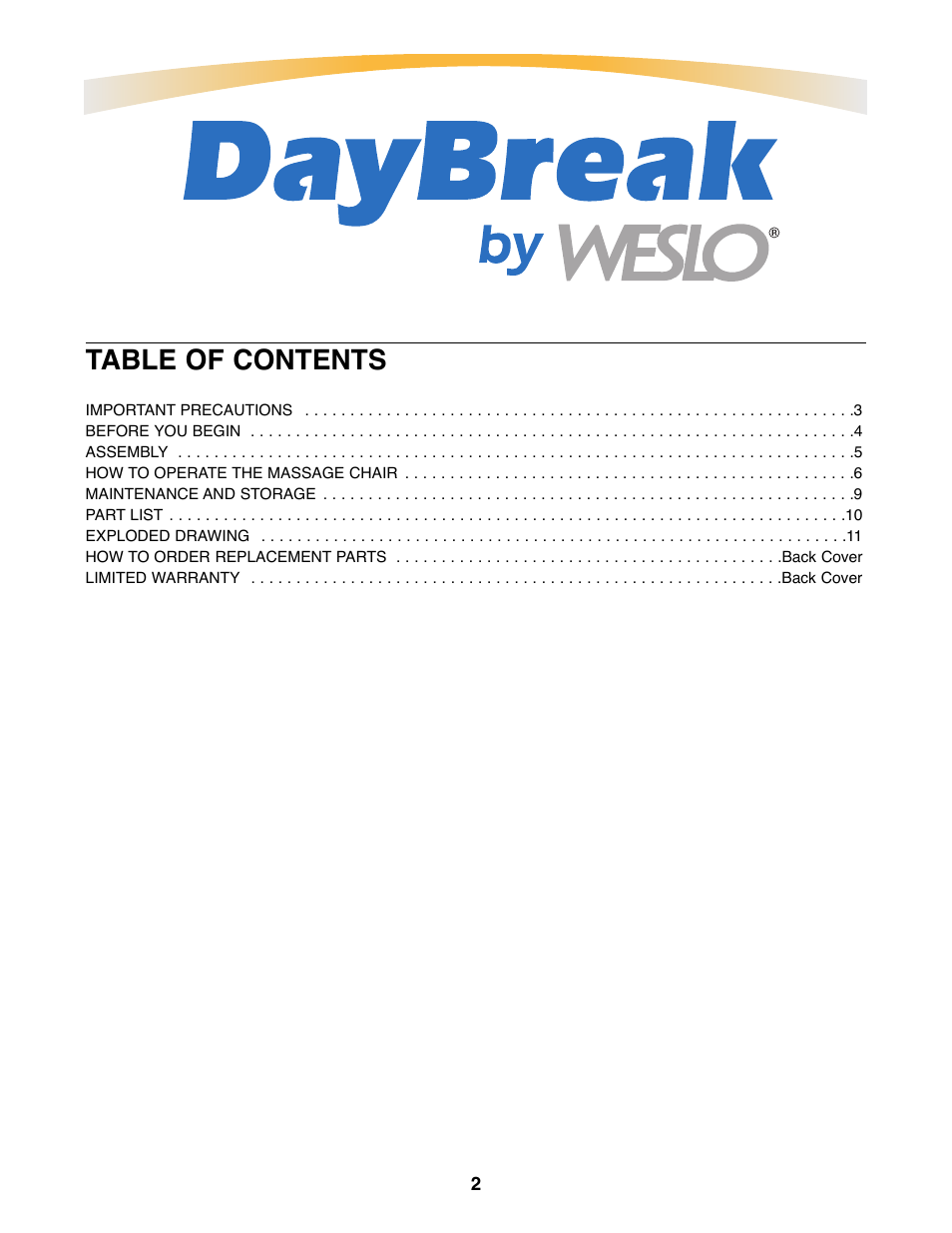 Weslo QVRX10170 User Manual | Page 2 / 12