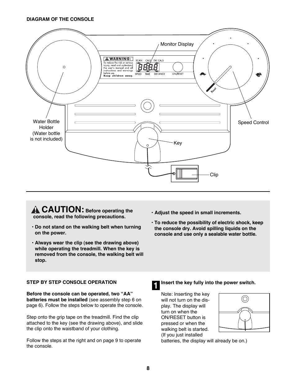 1caution | Weslo DX3 User Manual | Page 8 / 18