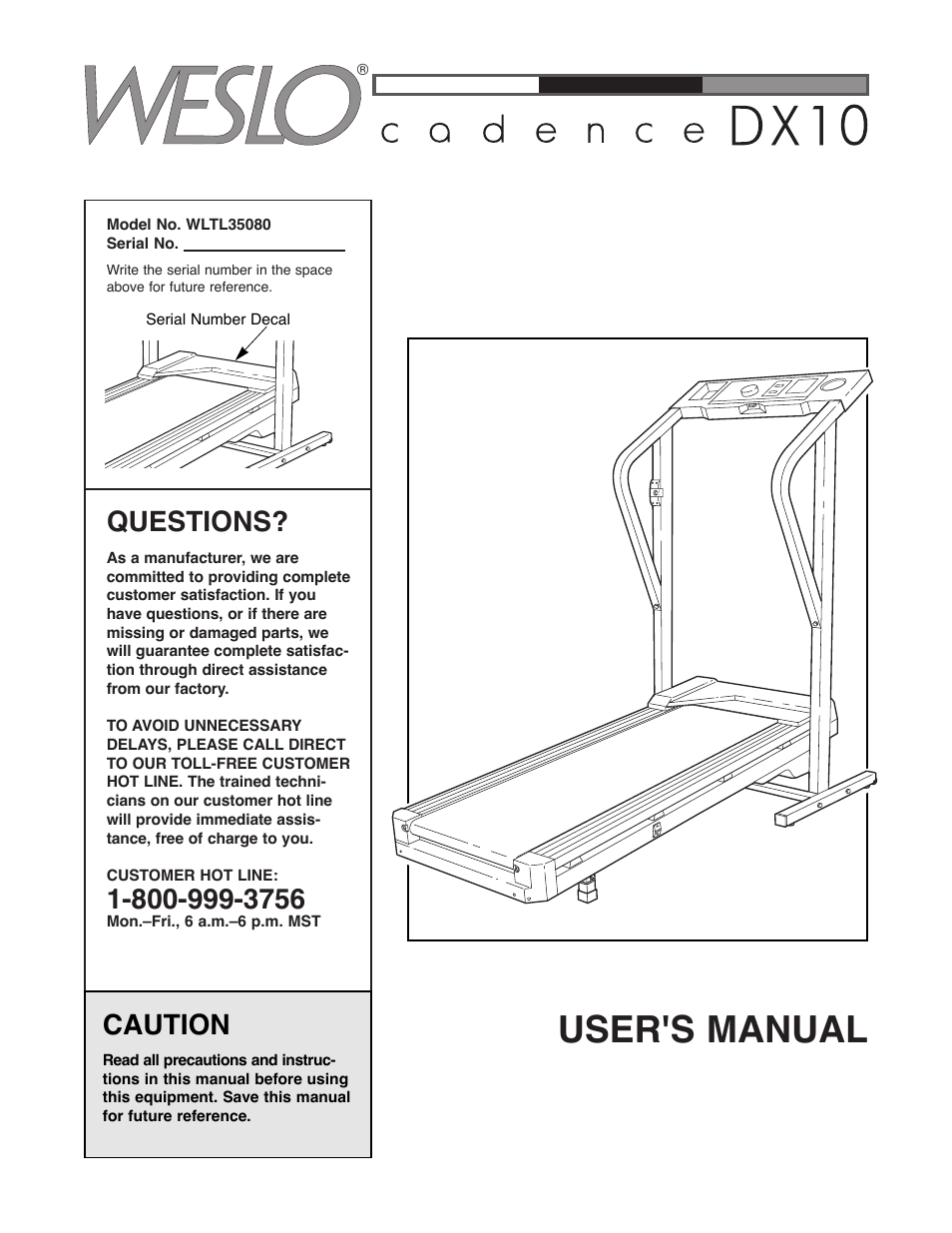 Weslo DX10 User Manual | 18 pages