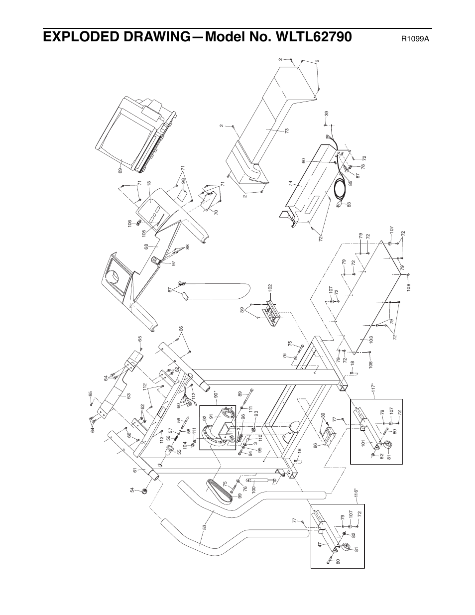 R1099a | Weslo WLTL62790 User Manual | Page 25 / 26