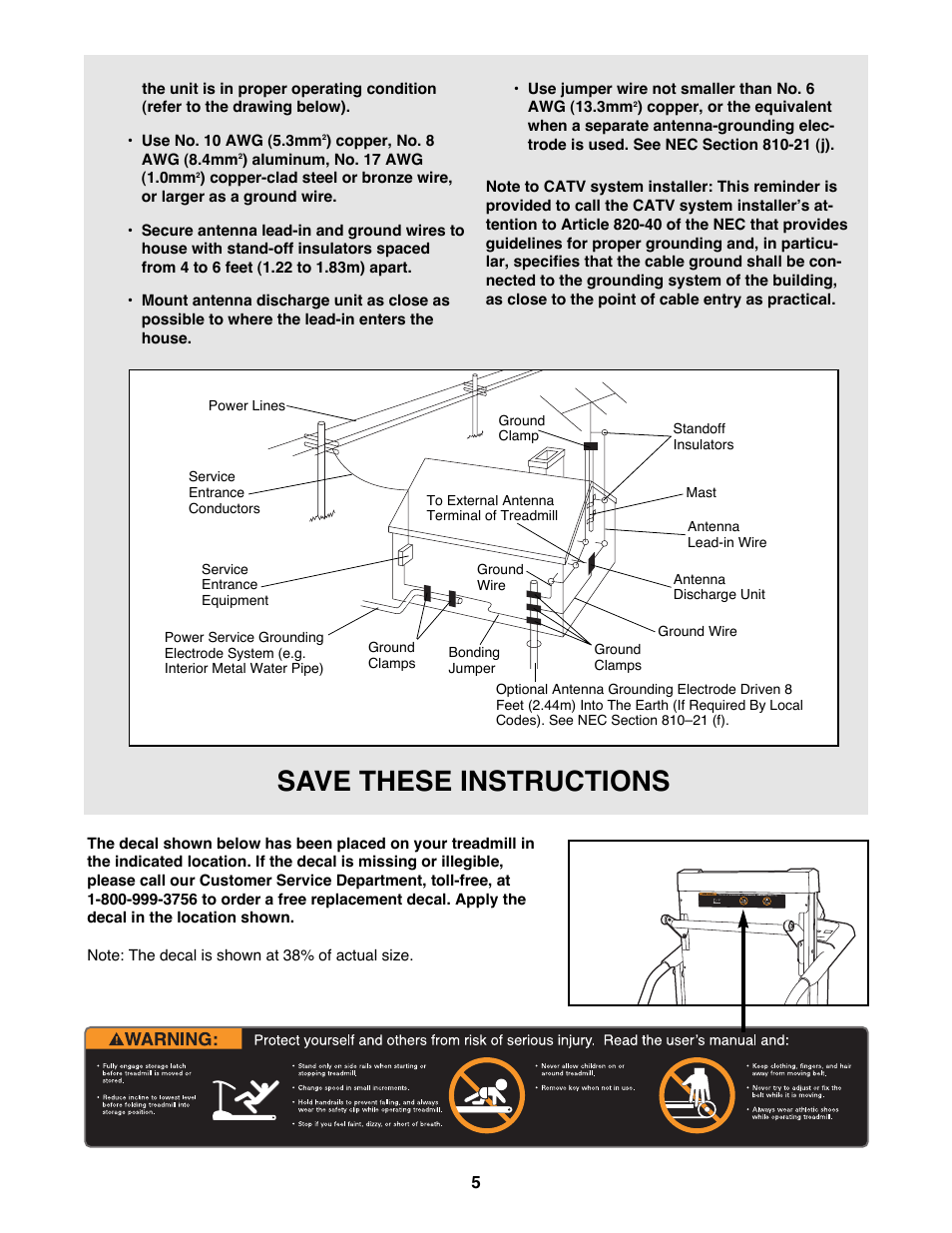 Save these instructions | Weslo WLTL62790 User Manual | Page 5 / 26