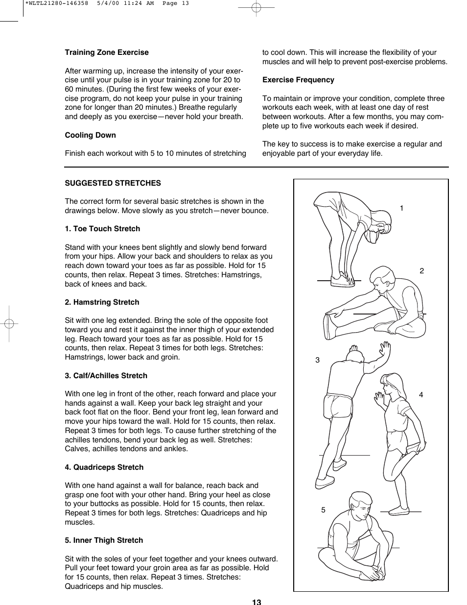 Weslo WLTL21280 User Manual | Page 13 / 16