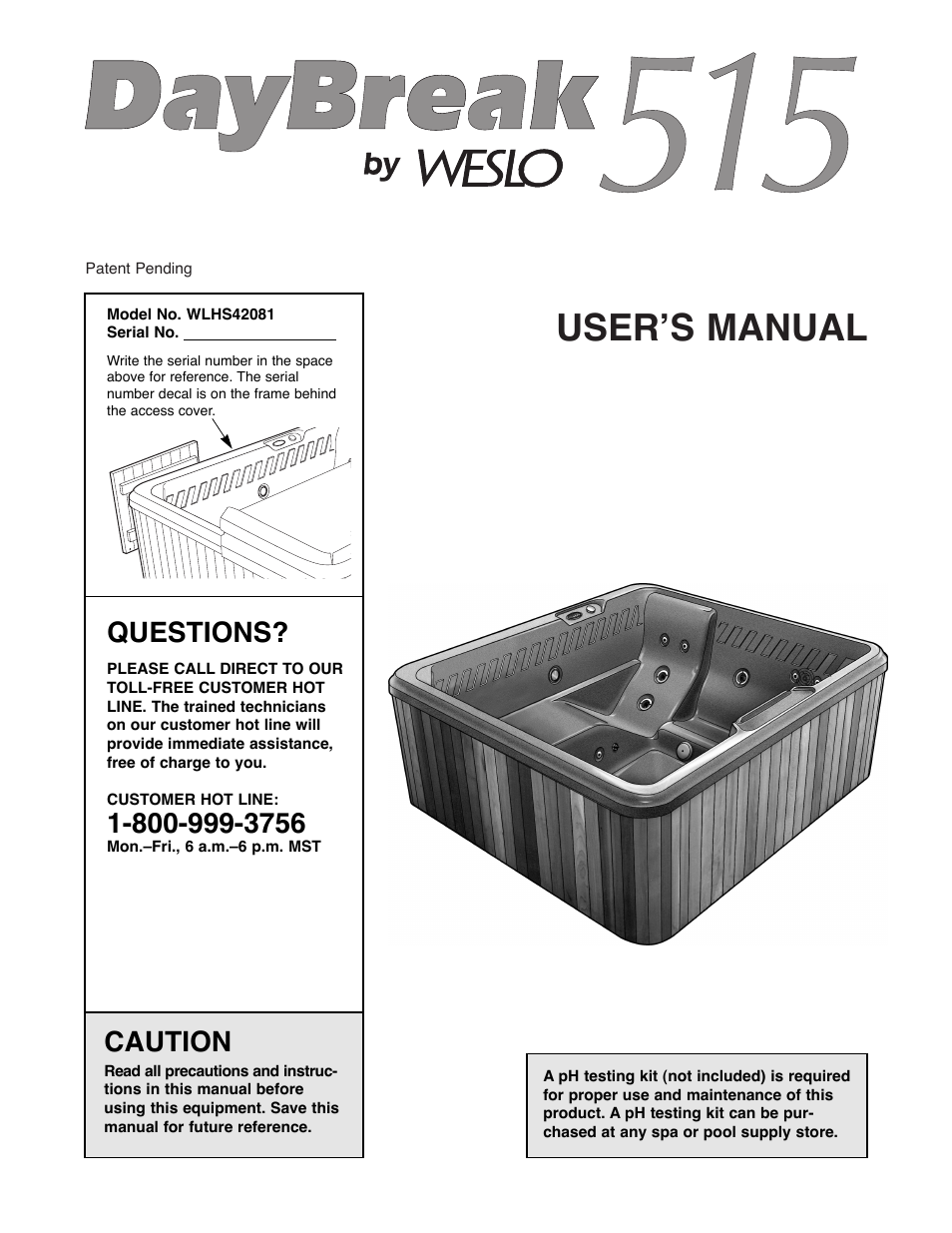 Weslo Daybreak 515 WLHS42081 User Manual | 24 pages