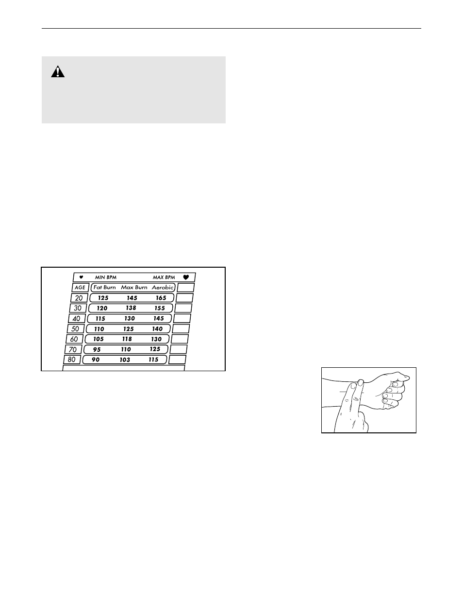 Conditioning guidelines, Warning | Weslo WLTL25010 User Manual | Page 14 / 19