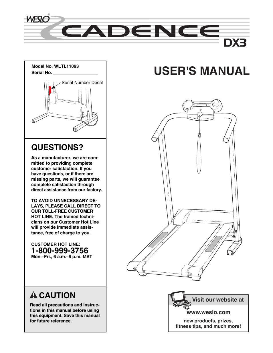 Weslo WLTL11093 User Manual | 18 pages