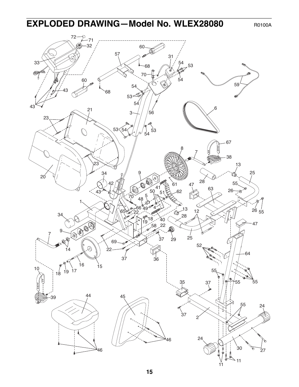 Weslo WLEX28080 User Manual | Page 15 / 16