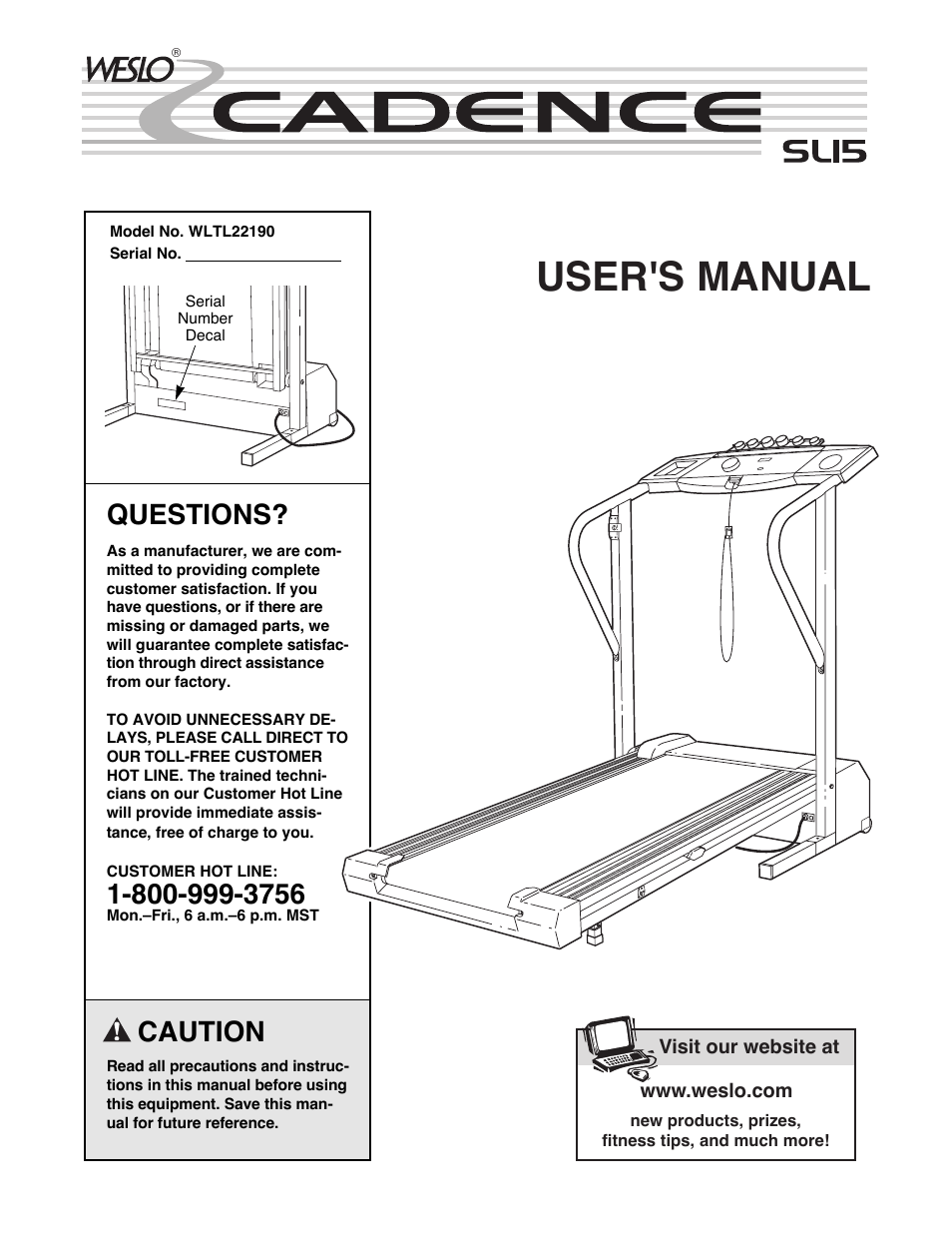 Weslo WLTL22190 User Manual | 18 pages