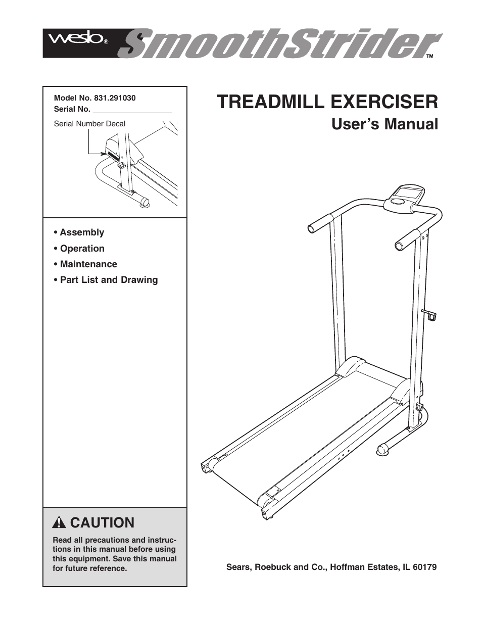 Weslo 831.291030 User Manual | 12 pages