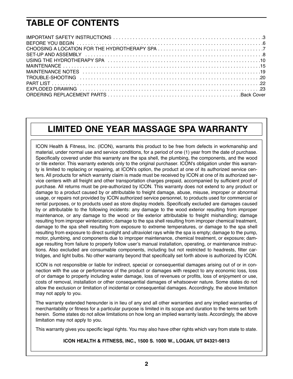 Weslo Daybreak 515 WLHS42080 User Manual | Page 2 / 24