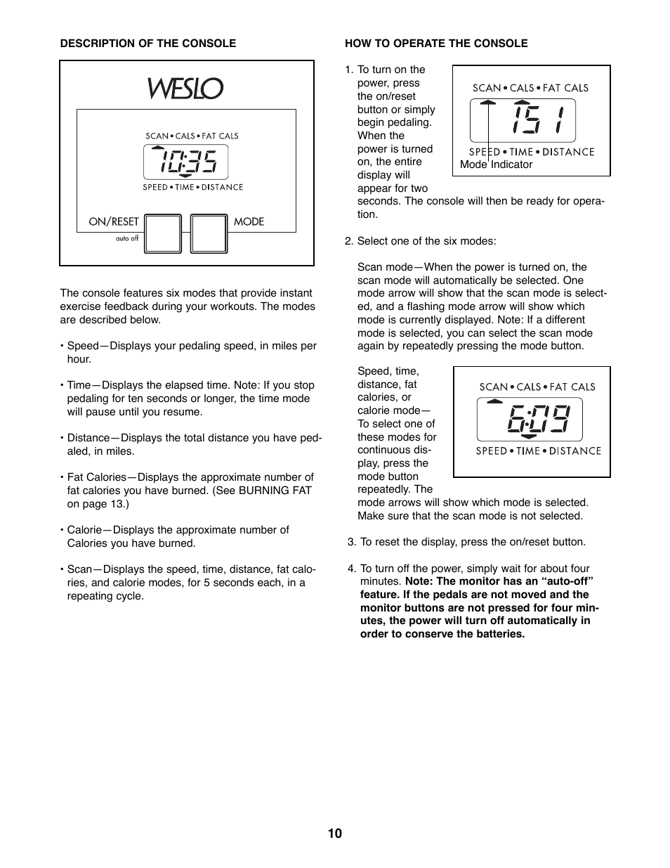 Weslo WLEX27180 User Manual | Page 10 / 16