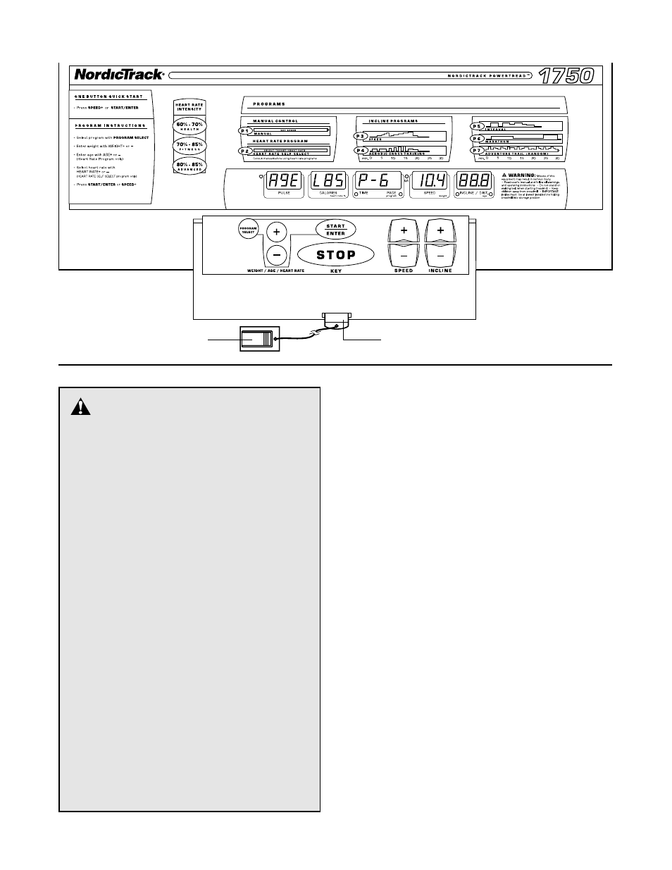 Caution | Weslo 1750 User Manual | Page 11 / 30