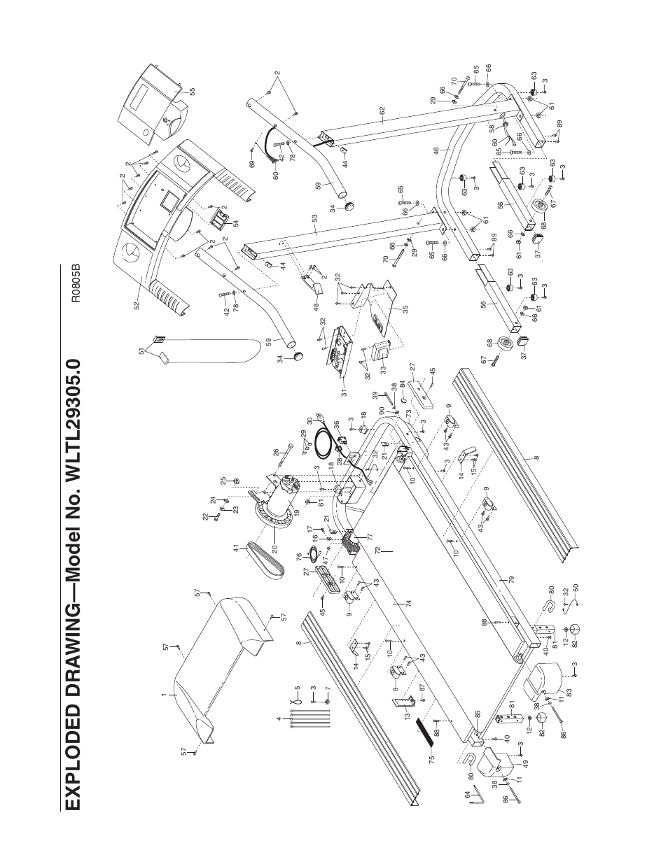 R0 8 0 5 b | Weslo CADENCE C44 WLTL29305.0 User Manual | Page 22 / 23