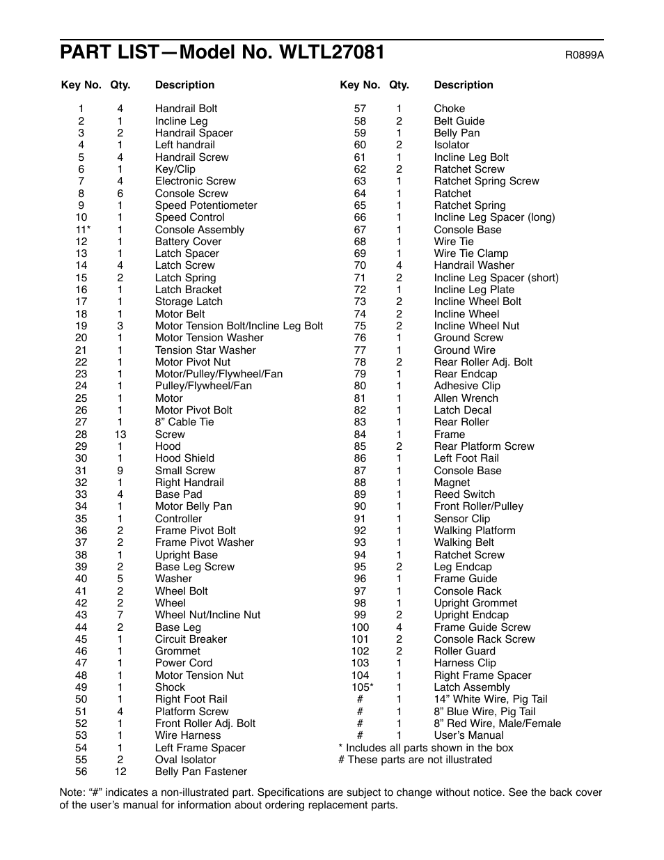 Weslo WLTL27081 User Manual | Page 16 / 18