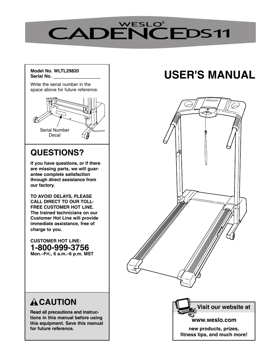 Weslo WLTL29820 User Manual | 19 pages